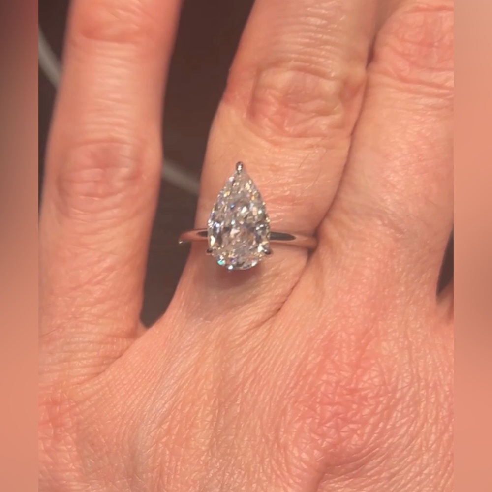 3ct 11.75x7.25 East West Gem Co “Harper” Pear Moissanite Ring 💍